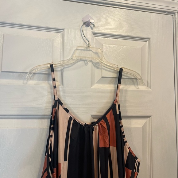 Women Plus Size Colorblock Geometric Print Summer Vacation Beach Maxi Dress 22W - Picture 11 of 12